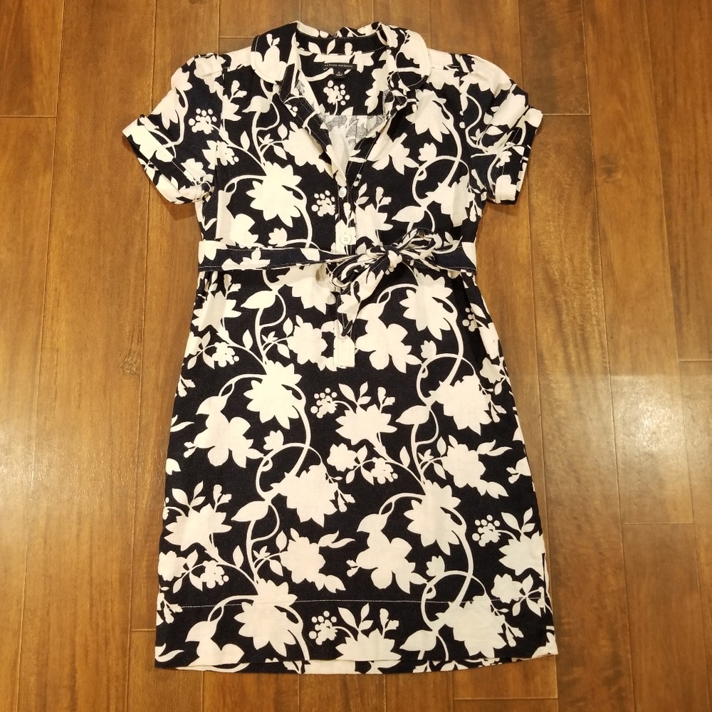 Banana Republic Floral Hawaiian Linen Cotton Belt